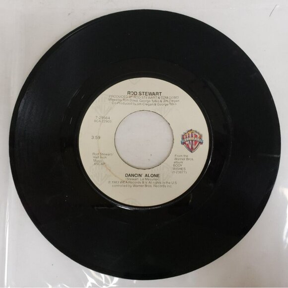 Record 45 RPM Vinyl Rod Stewart- What Am I Gonna Do/ Dancin' Alone - Picture 4 of 6